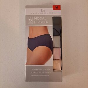 Karen Neuburger Womens 6 Pack Modal Hipster Panties Multi Color - Size MED